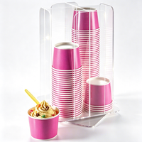 Distributeur de gobelets en acrylique personnalisé, support vertical en lucite pour gobelets jetables, organisateur de rangement de comptoir pour cuisine et café