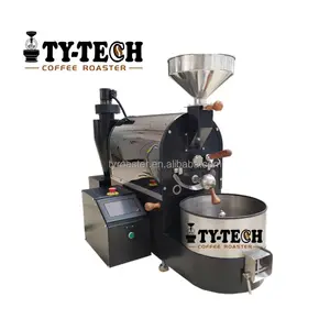 TY-TECH temperature control Natural gas coffee roaster 500g 1kg 1.5kg 2.5kg home Coffee Roasters and grinder for sale