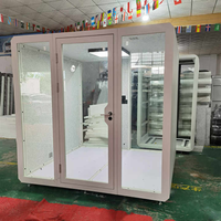 Cosses de bureau acoustiques modernes et écologiques à 4 niveaux Cabine vocale portable amovible Cadre en acier Insonorisé Immeuble de bureaux Extérieur