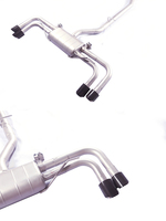 Système d'échappement sport en acier inoxydable 304 avec silencieux central à clapets, double valve et quatre sorties pour BMW X3 X4 F25 (2010-2017)
