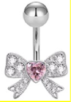 Xinfocus Piercing de Nombril Cœur en Acier Inoxydable, Bijou Corporel Tendance pour Femmes et Hommes