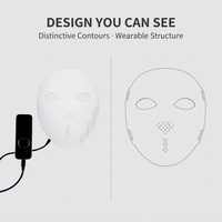 Masque LED multi-modes avec lumière bleue 415 nm, lumière rouge 630 nm et technologie infrarouge