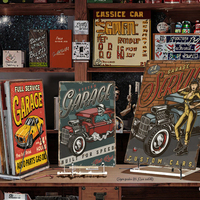 Vente en gros de panneaux métalliques vintage personnalisés, panneaux en tôle vintage, pour la décoration murale de bars et de garages.