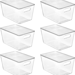 Factory Direct Sale clear Eco Friendly Portable <b>Stackable</b> Plastic <b>Storage</b> <b>Box</b> Lid Custom Size Thickness Silk-Screen Morden - Product Image 3
