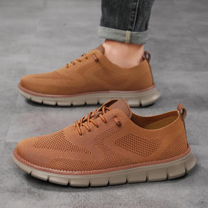 Nueva Tendencia de Moda Transfronteriza 2025, Mocasines Ligeros y Transpirables de Verano para Hombre, Casuales, con Cordones, Tejido Volador, Forro de Algodón, Látex - Product Image 1