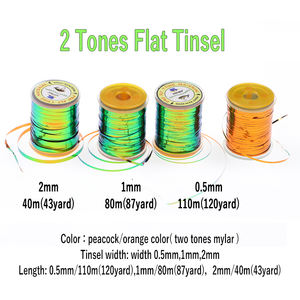 孔雀橙色金属丝2色调聚酯薄膜金属丝耐用金属扁平体飞扎材料蜂鸣器若虫 - Product Image 2