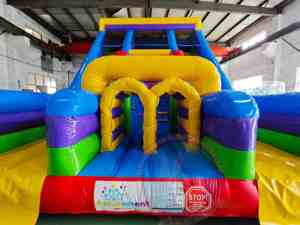 Grand toboggan <span class=keywords><strong>gonflable</strong></span> à prix avantageux, conception personnalisée à double voie, <span class=keywords><strong>structure</strong></span> d'amusement en PVC durable pour enfants et adultes - Product Image 2