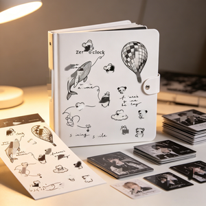Autocollant décoratif ours et baleine dessinés à la main ARIRANG des Bangtan Boys KPOP, directement de l'usine, pour la décoration de journaux et comme cadeau souvenir pour les fans - Product Image 5