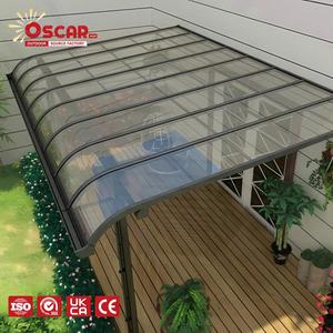 Auvent moderne en alliage d'aluminium fixe, isolation thermique, protection contre le soleil et la pluie, <span class=keywords><strong>pour</strong></span> villas, véranda, auvent - Product Image 1