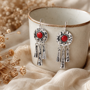 Orecchini pendenti vintage bohémien multicolori, eleganti con motivi unici, accessori di moda per donna - Product Image 6
