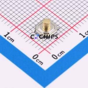 GT-TC084E-H035-L5 Tactile Switch SMD-4P,5.2x5.2mm Switch Single Pole Single Throw Round Button 1.3N Vertical Mount - Product Image 1