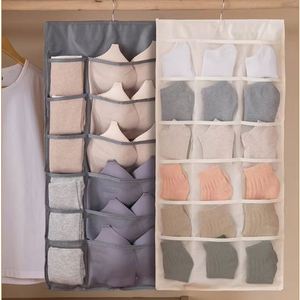 Convenient Dust-proof Hanging Double-sided Transparent Six-layer Storage <b>Bag</b> Bedroom Wardrobe Small Clothes <b>Bag</b> Storage <b>Bag</b> - Product Image 1