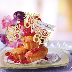Adornos para Cupcakes de <span class=keywords><strong>Feliz</strong></span> <span class=keywords><strong>Cumpleaños</strong></span> Número <span class=keywords><strong>65</strong></span>, Decoraciones Brillantes para Cupcakes, Brindis por <span class=keywords><strong>65</strong></span> Años, para Fiestas de <span class=keywords><strong>Cumpleaños</strong></span> - Product Image 4