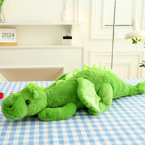Logo personalizzato simpatici giocattoli di peluche <span class=keywords><strong>dinosauro</strong></span> verde <span class=keywords><strong>rosa</strong></span> blu cielo bianco che volano lungo cuscini grandi bambole imbottite - Product Image 4