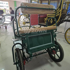 Popular ZOWN Mini Green Marathon Horse Cart, Carroza de Caballos Única de 2 Ruedas para 4-6 Personas, Carroza de Paseo Elegante para Venta - Product Image 6