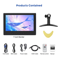 Monitor LCD de 7 Pulgadas con Entrada BNC/VGA/AV/HD-MI/USB para Sistema de Monitoreo CCTV o para Automóvil