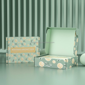 Scatole di Cartone Personalizzate Economiche per Confezionamento Pennelli da Trucco, Carta Ondulata Verde Pieghevole, Imballaggio Piatto con Goffratura Riciclabile - Product Image 2