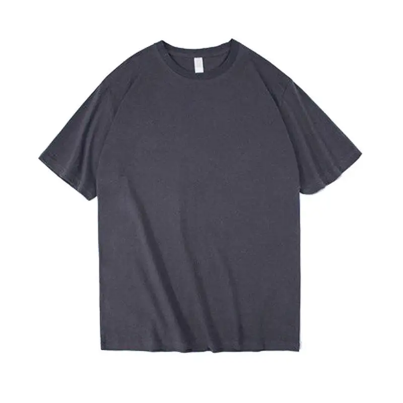 T-shirt homme en coton brodé, imprimé, personnalisé, surdimensionné, uni, à épaules tombantes, vente en gros, 260 g/m²