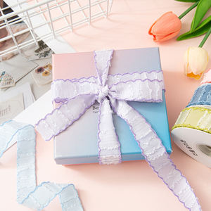 กิ๊บติดผมรูปโบว์ทำมือแบบทำมือริบบิ้นผ้าซาตินลายคลื่นสวยสำหรับเป็นของขวัญตกแต่งวันคริสต์มาสวันเกิด - Product Image 6