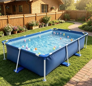 Piscina Elevada de PVC Duradera y Ecológica con Accesorios Completos para Jardín, Fitness para Adultos y Juegos Acuáticos para Niños - Product Image 1