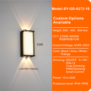 Lámpara de Pared Exterior con Luz Arriba y Abajo, Cuadrada, IP65 Impermeable, Diseño Moderno Minimalista <span class=keywords><strong>para</strong></span> Iluminación de <span class=keywords><strong>Fachadas</strong></span> de Edificios - Product Image 2