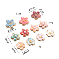 Breloques en émail en forme de fleur en acier inoxydable plaqué or 18 carats PVD pour bracelets, colliers, boucles d'oreilles et accessoires de bijoux DIY