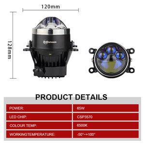 Siêu Sáng 120W K222 3Inch Bi Ống Kính Máy Chiếu <span class=keywords><strong>LED</strong></span> Đèn Pha Công Suất Cao <span class=keywords><strong>LED</strong></span> Đèn Sương Mù Tự Động Hệ Thống Chiếu Sáng Cho Phổ Xe Ô Tô - Product Image 3