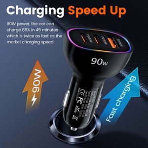 New Arrival High Speed Magnetic Car Charger Dual PD & QC3.0 3-Port Fast Charging Adapter for Laptop & Mobile Phone - Product Image 6
