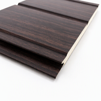 Panneau mural métallique isolé en polyuréthane anti-humidité 16 mm, design à 2 rainures, moderne, pour maison préfabriquée extérieure, respectueux de l'environnement