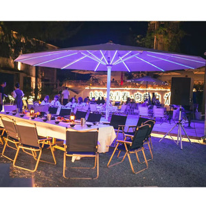 Sombrilla de Playa para Restaurante, de Lujo, Grande, Automática, con Control Remoto LED, Personalizada con Logotipo, <span class=keywords><strong>Parasol</strong></span> para Exteriores - Product Image 3