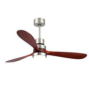 Nordic Style Wood Grain <b>Ceiling</b> <b>Fan</b> with Energy Saving LED Light for Bedroom Villa Interior Design - Product Image 3