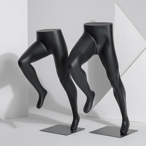 Negro mate brillante hombre músculo pantalones maniquí pierna pantalla maniquí fibra <span class=keywords><strong>de</strong></span> vidrio deporte parte inferior del cuerpo maniquí con Base <span class=keywords><strong>de</strong></span> Metal - Product Image 2