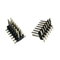 Connecteur mâle double rangée 2*7P 14P à montage en surface, personnalisable, 1,27 mm, contact en cuivre, nylon, angle droit, pour PCB