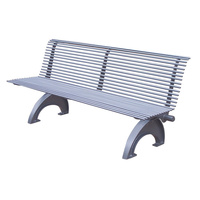 Bancs tubulaires d'extérieur pour parcs, mobilier urbain, chaises en métal commerciales, bancs de jardin en acier inoxydable, sièges de rue, bancs modernes