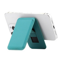 156Promax Angle réglable magnétique PU étui à cartes pliant ensemble pour Apple iPhone MagSafe affaires accessoire de téléphone portable