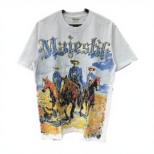 Camiseta Personalizada con Estampado Gráfico de Calaveras, Sublimación, Corte Regular, 100% Algodón, Lavado Ácido, Secado Rápido, Transpirable - Product Image 3