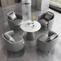 Tavolo da Pranzo Moderno Minimalista in Pietra Sinterizzata Premium con Gambe in Metallo, Arredamento Ecologico per Casa e Caffetteria