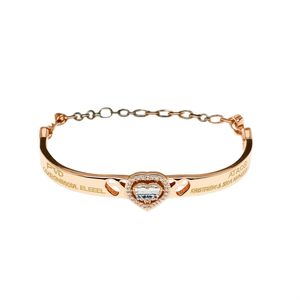 Bracelet Cœur en Cristal Plaqué Or PVD Acier Inoxydable 316L Bijoux Élégants pour Femmes - Product Image 2