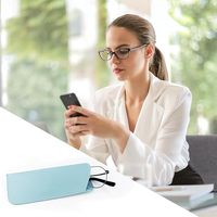 Étui à lunettes en cuir PU, étui souple pour lunettes de soleil, étui pour lunettes de lecture, étui de protection fin