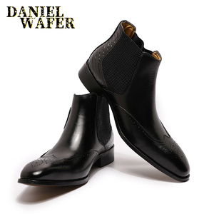 Chaussures en cuir véritable, bottes <span class=keywords><strong>de</strong></span> <span class=keywords><strong>dressage</strong></span>, bottes en cuir véritable pour hommes, randonnée - Product Image 4