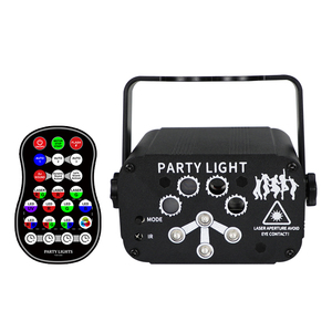 Projecteur laser disco DJ WUZSTAR, lumière LED, batterie, mini, 8 trous, 120 motifs, scène DJ, stroboscope, lumières de fête pour KTV, club, <span class=keywords><strong>Lasercube</strong></span> - Product Image 5