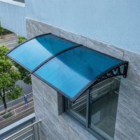 Couvertures de patio, couvertures de porte anti-pluie en plastique, auvents latéraux modernes en polycarbonate pour fenêtres, auvent de porte