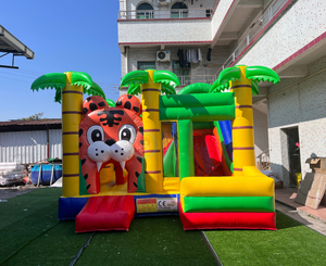 <strong>tiger</strong> Bounce House Inflatable Yellow &amp; Green Inflatable Bounce House Combo <strong>Jumper</strong> - Product Image 1