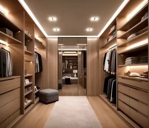Modern Style Modern Walk in Closet Organizer Clothes Cabinet Custom System Bedroom <b>Wardrobe</b> - Product Image 3