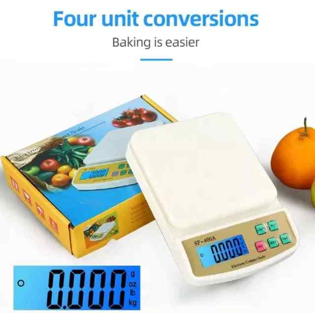 10kg Digital Balance Food Scale and Multifunction Kitchen Weight Scale With Backlight LCD Display