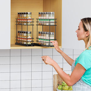 Opbergrek voor de keuken, roestvrij staal, kruidenrek, klein metalen draadmandje, smal kruidenrek - Product Image 6