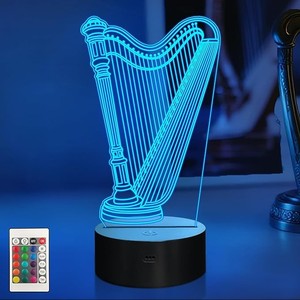 Lámpara 3D con Ilusión Óptica de Saxofón, Luz Nocturna Atenuable con 16 Colores Cambiantes, Decoración de Mesa Inteligente con Tacto Mágico, Regalo para Amantes de la Música - Product Image 6