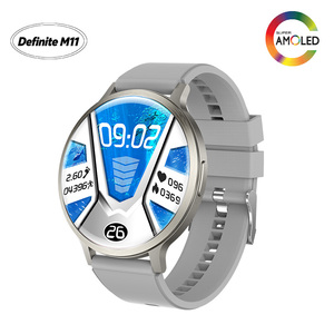 Montre connectée AMOLED de 1,75 pouce M11-DM90, ultra-fine de 9,9 mm, étanche IP67, avec détection de santé et suivi du sommeil, couleur argent - Product Image 3