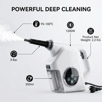 Nettoyeur vapeur portable à commande tactile électrique ZhuoRuiXing ZR-017 3 bars 1200W 350ml pour usage extérieur et domestique