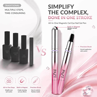Stylo à vernis à ongles magnétique effet œil de chat 7 en 1 multifonction, gel UV LED à application rapide, vernis gel soak-off pour nail art